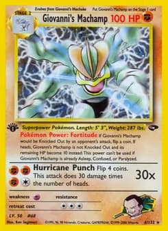 Giovanni's Machamp — Gym Challenge — Rare Holo