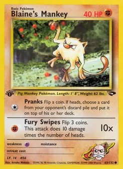 Blaine's Mankey — Gym Challenge — Common