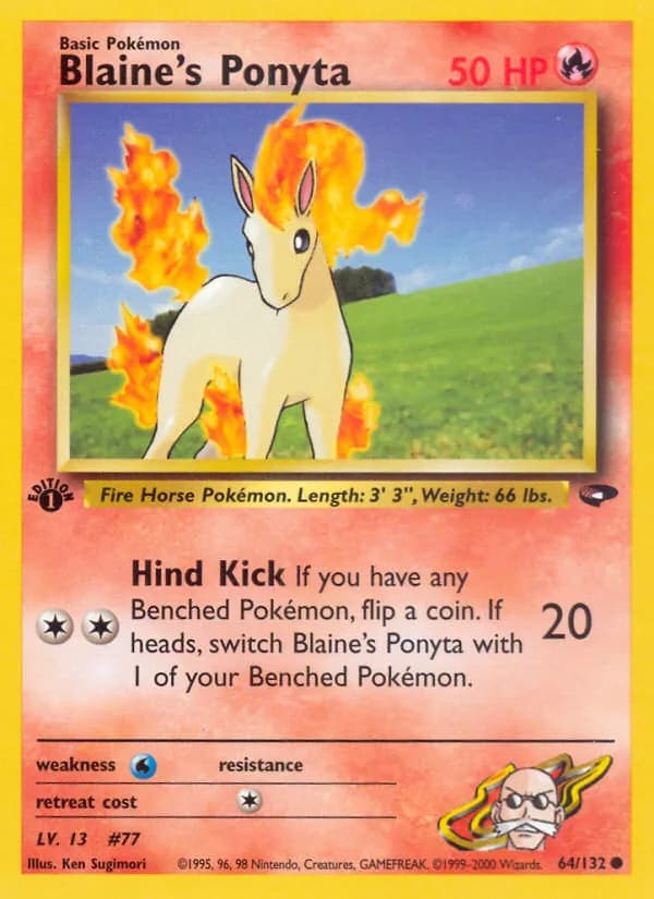 Blaine's Ponyta — Gym Challenge, Common
