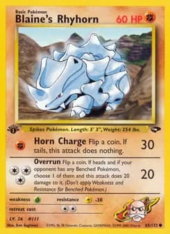 Blaine's Rhyhorn — Gym Challenge — Common