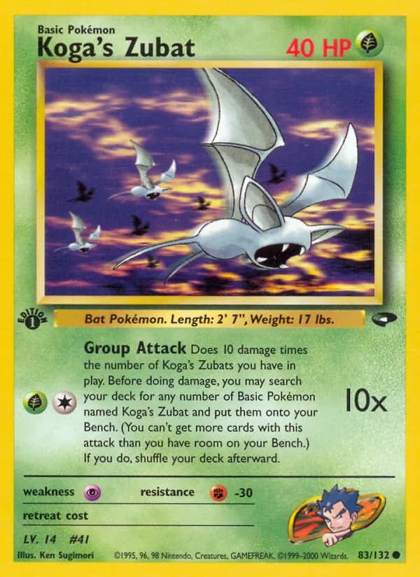 Koga's Zubat — Gym Challenge, Common