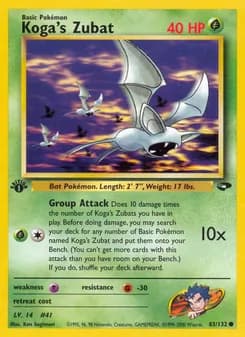 Koga's Zubat — Gym Challenge — Common