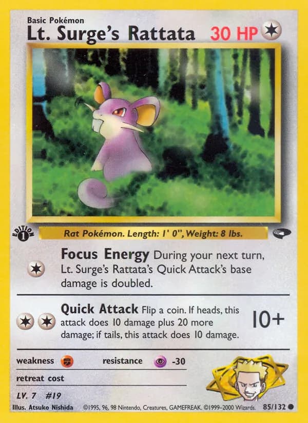 Lt. Surge's Rattata — Gym Challenge, Common
