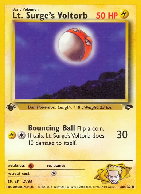 Lt. Surge's Voltorb — Gym Challenge, Common