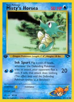 Misty's Horsea — Gym Challenge — Common