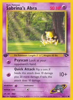 Sabrina's Abra — Gym Challenge — Common