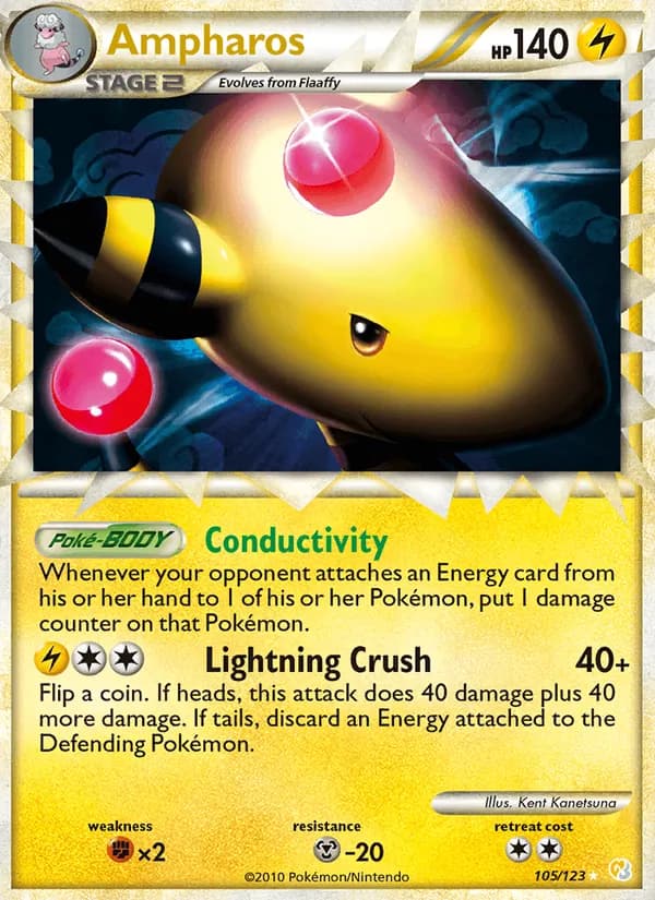 Ampharos — HeartGold SoulSilver, Rare PRIME