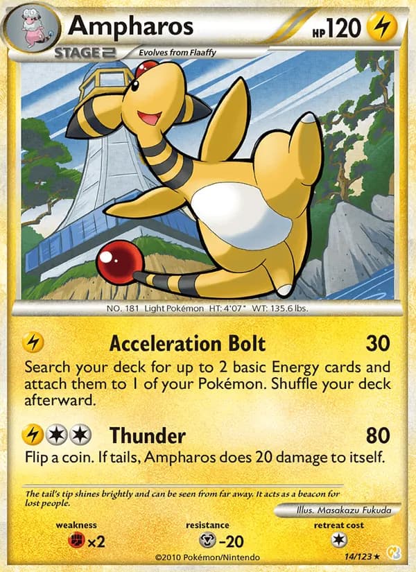 Ampharos — HeartGold SoulSilver, Rare