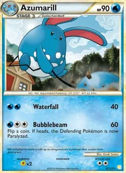 Azumarill — HeartGold SoulSilver — Rare Holo