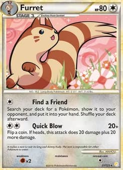 Furret — HeartGold SoulSilver — Rare
