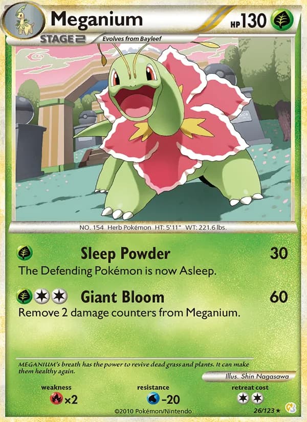Meganium — HeartGold SoulSilver, Rare
