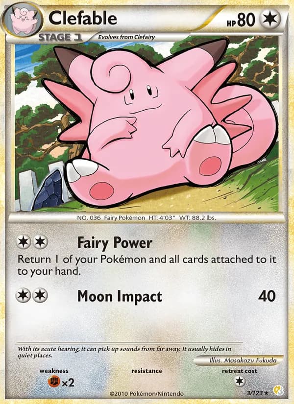 Clefable — HeartGold SoulSilver, Rare Holo