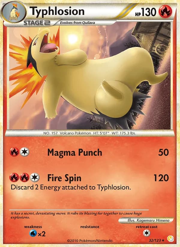 Typhlosion — HeartGold SoulSilver, Rare