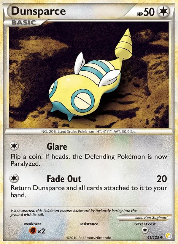 Dunsparce — HeartGold SoulSilver, Uncommon