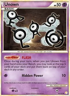 Unown — HeartGold SoulSilver — Uncommon