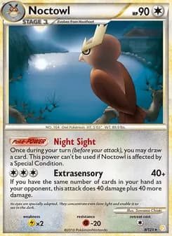 Noctowl — HeartGold SoulSilver — Rare Holo