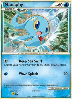 Manaphy — Unleashed — Rare Holo