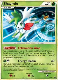 Shaymin — Unleashed — Rare Holo