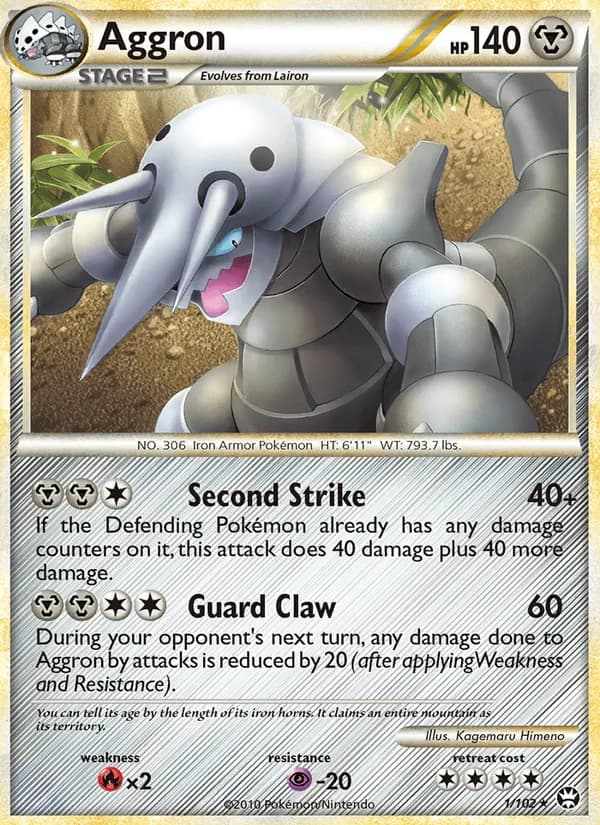 Aggron — Triumphant, Rare Holo