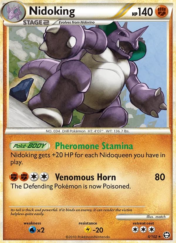 Nidoking — Triumphant, Rare Holo