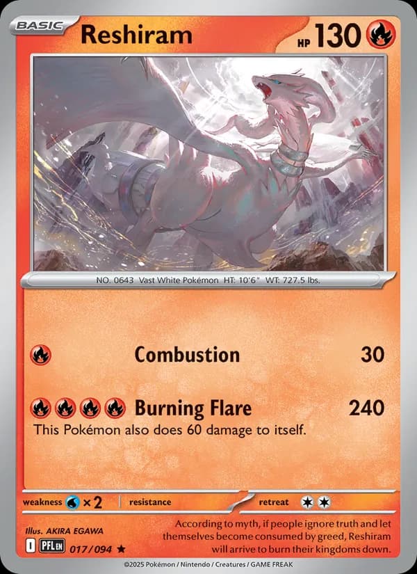 Reshiram — Phantasmal Flames, Rare
