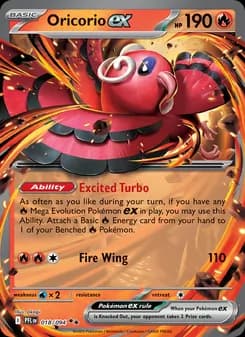 Oricorio ex — Phantasmal Flames — Double rare