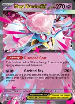 Mega Diancie ex — Phantasmal Flames — Double rare