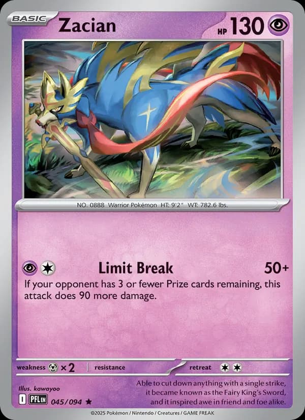 Zacian — Phantasmal Flames, Rare