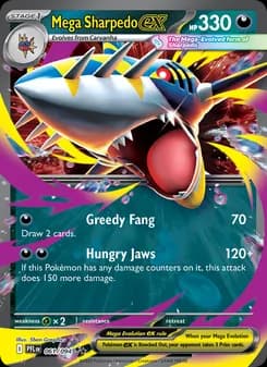 Mega Sharpedo ex — Phantasmal Flames — Double rare