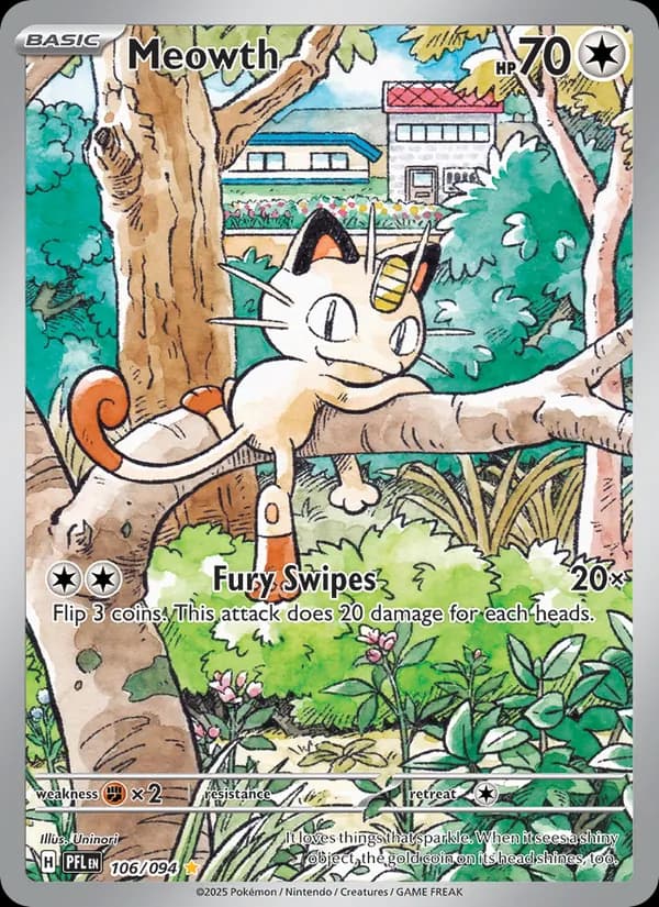 Meowth — Phantasmal Flames, Illustration rare