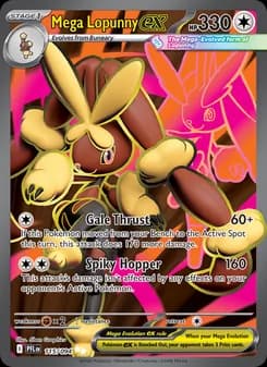 Mega Lopunny ex — Phantasmal Flames — Ultra Rare