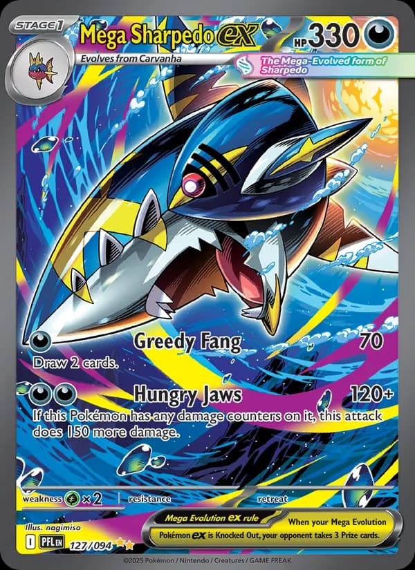 Mega Sharpedo ex — Phantasmal Flames, Special illustration rare