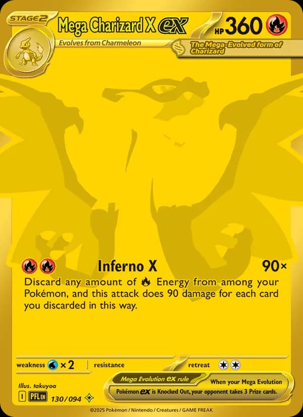 Mega Charizard X ex — Phantasmal Flames, Mega Hyper Rare