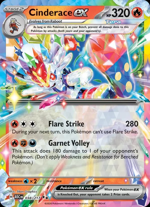Cinderace ex — Ascended Heroes, Double rare