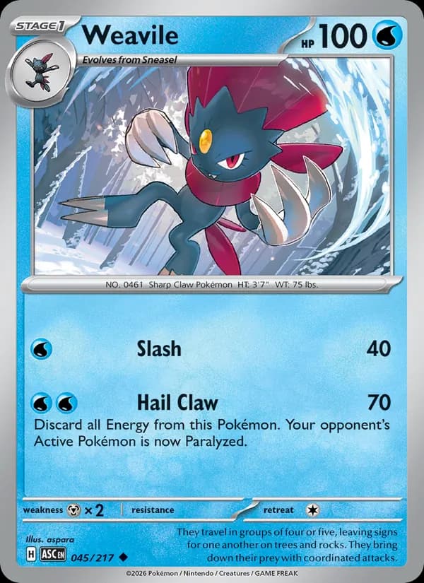 Weavile — Ascended Heroes, Uncommon