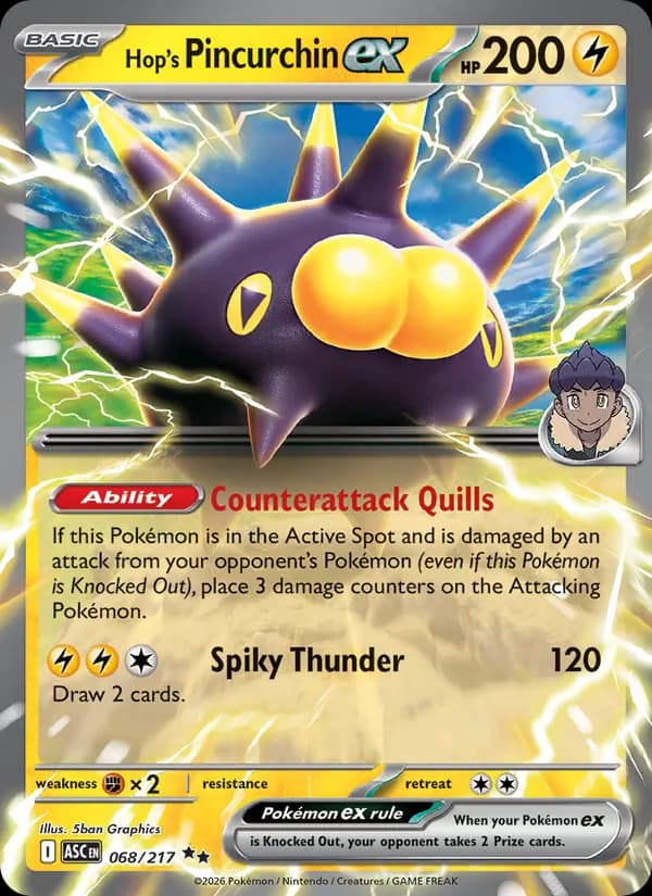 Hop's Pincurchin ex — Ascended Heroes, Double rare
