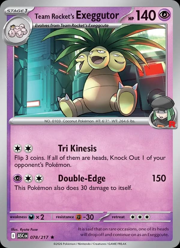 Team Rocket's Exeggutor — Ascended Heroes, Rare