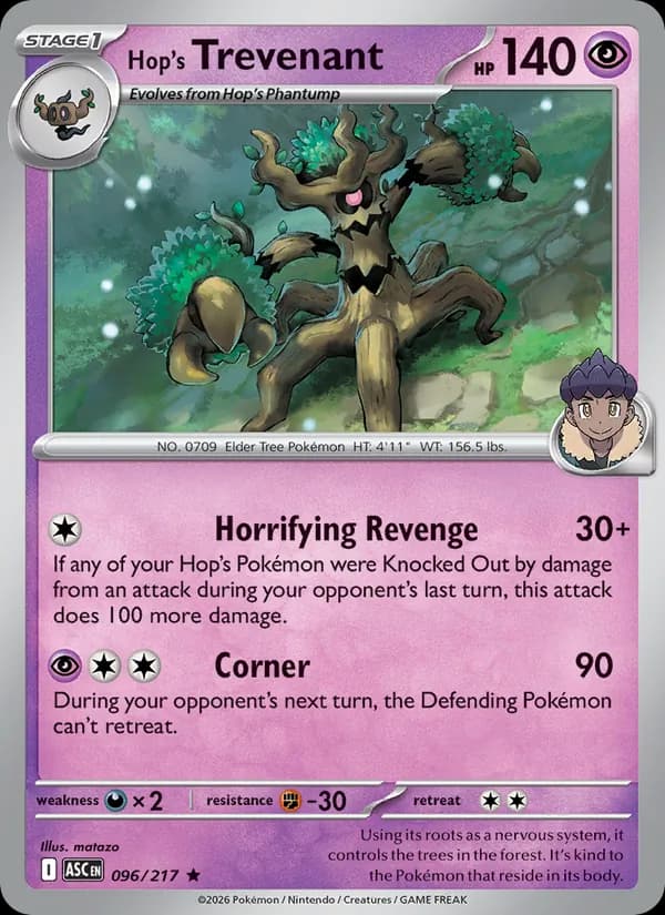 Hop's Trevenant — Ascended Heroes, Rare
