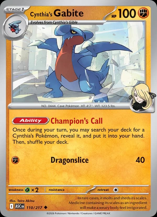 Cynthia's Gabite — Ascended Heroes, Uncommon