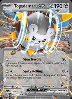 Togedemaru ex — Ascended Heroes — Double rare