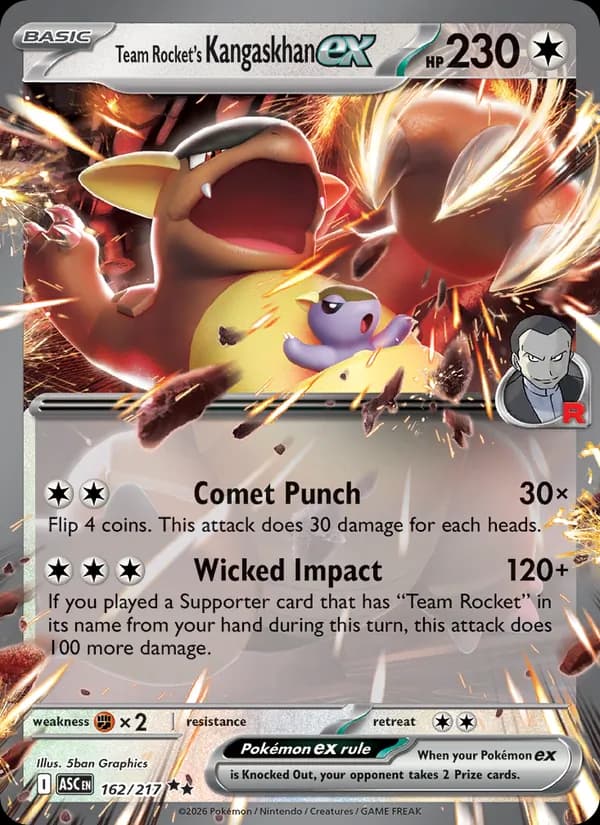 Team Rocket's Kangaskhan ex — Ascended Heroes, Double rare