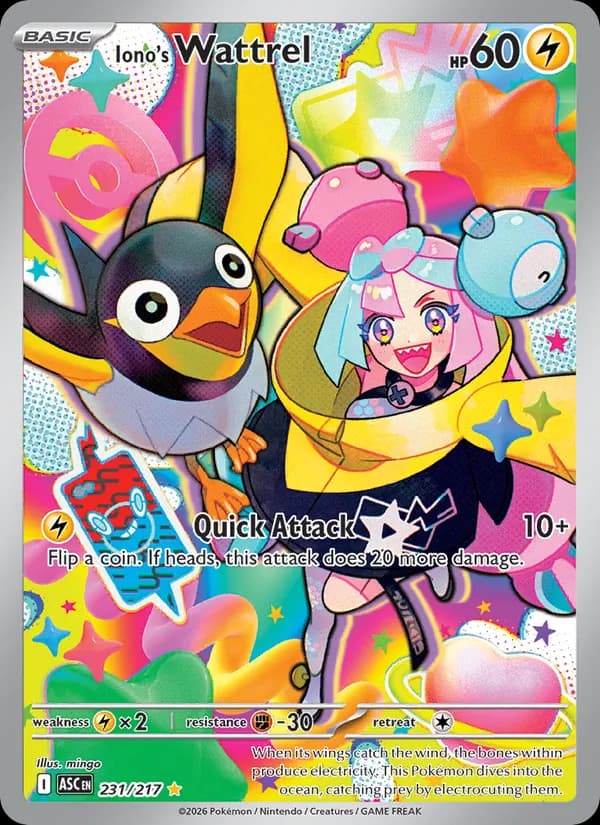 Iono's Wattrel — Ascended Heroes, Illustration rare
