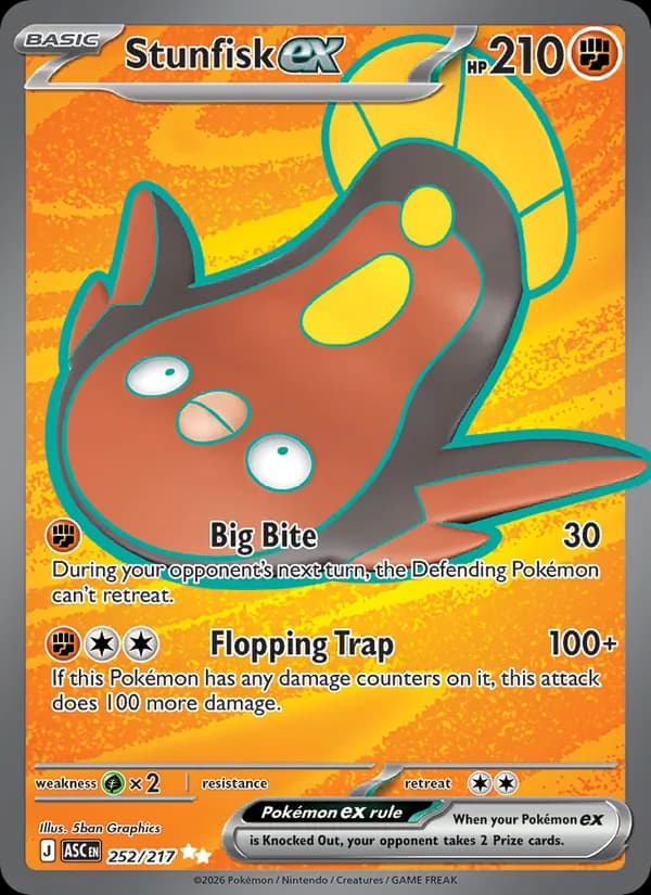 Stunfisk ex — Ascended Heroes, Ultra Rare