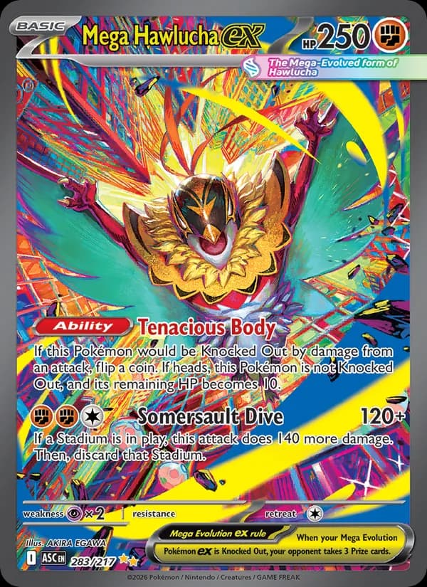 Mega Hawlucha ex — Ascended Heroes, Special illustration rare