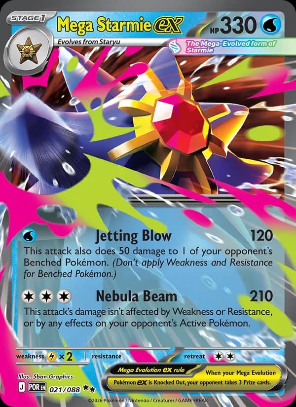 Mega Starmie ex — Perfect Order, Double rare