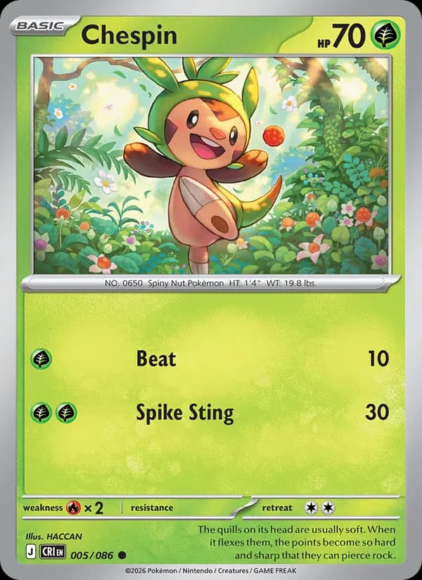 Chespin — Chaos Rising, Common
