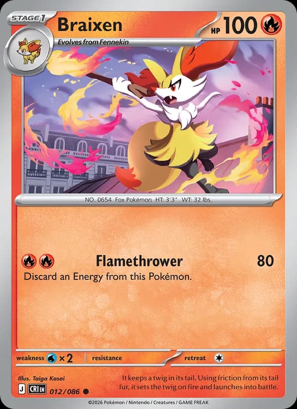 Braixen — Chaos Rising, Common