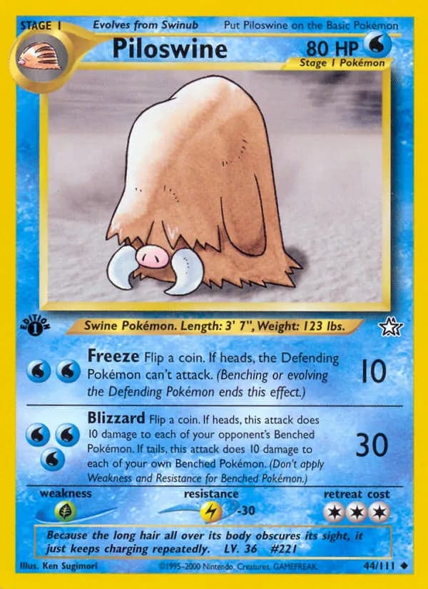 Piloswine — Neo Genesis, Uncommon
