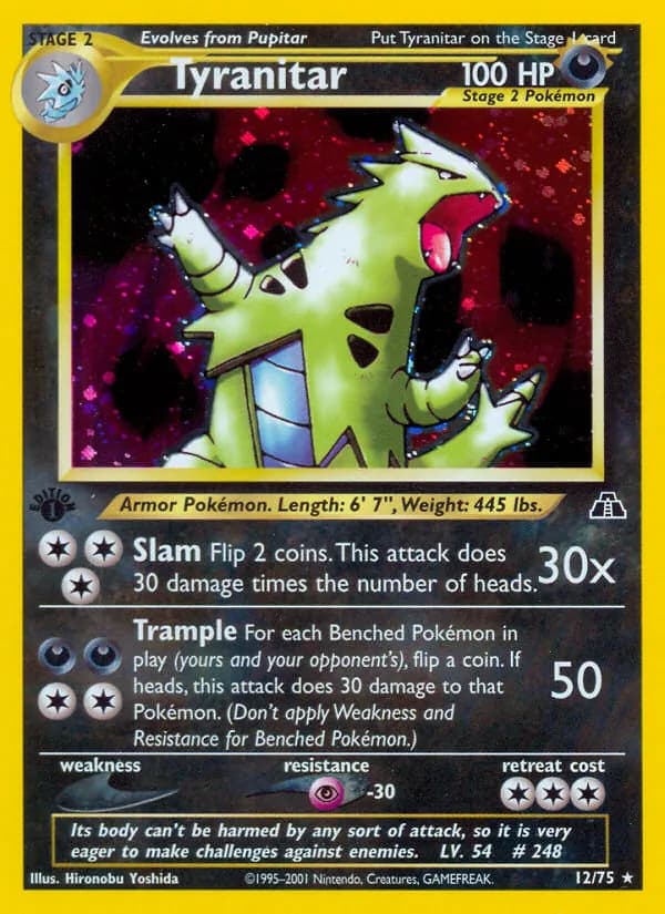 Tyranitar — Neo Discovery, Rare