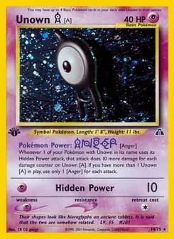 Unown [A] — Neo Discovery — Rare